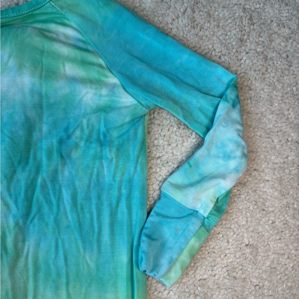 Bamboo Baby blue and green Tie-Dye convertible One Piece - Picture 9 of 12